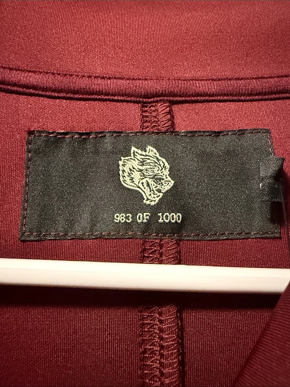 Darc Sport Maroon Lightweight Track Jacket with Red Stripes